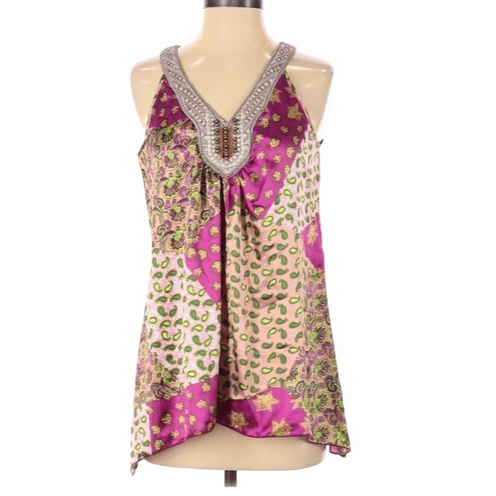 NWT Madison Purple Floral Sleeveless Top